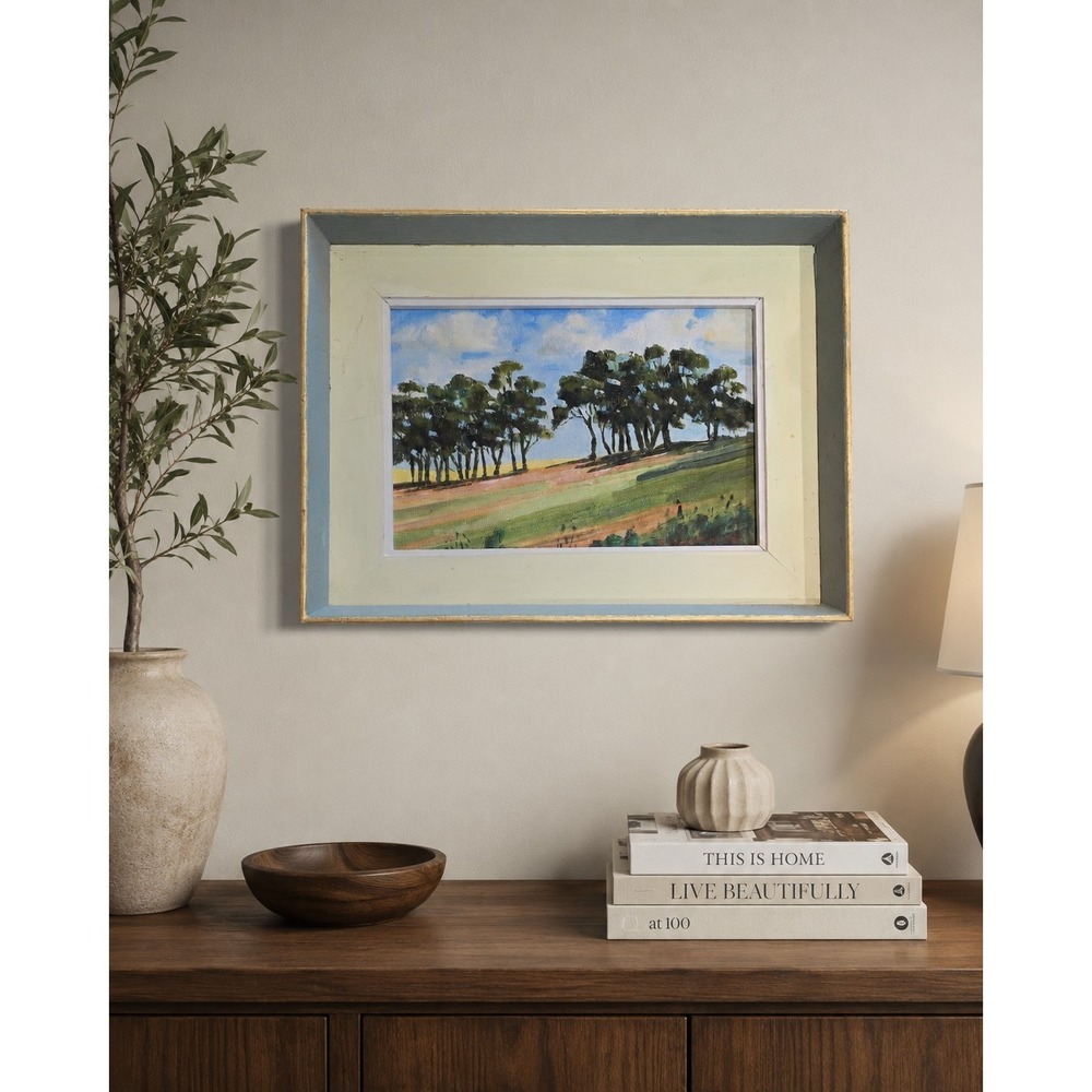 VTG Professional Frame Landscape Painting Cottagecore South Australia Art 86"